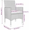 Lauko baldų komplektas Sodo komplektas su pagalvėlėmis, 5 dalių, poliratanas/stiklas