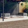Lauko baldų komplektas Sodo komplektas su antracito pagalvėmis, 6 dalių, pušis