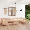 Sodo poilsio baldų komplektas, 10 dalių, pušies masyvas
