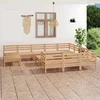 Sodo poilsio baldų komplektas, 12 dalių, pušies masyvas