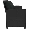 Lauko baldų komplektas Sodo sofa, 5 vietų, su pagalvėlėmis, juoda, poliratanas