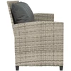 Lauko baldų komplektas Sodo sofa, 5 vietų, su pagalvėlėmis, šviesiai pilka, poliratanas