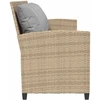 Lauko baldų komplektas Sodo sofa, 5 vietų, su pagalvėlėmis, smėlio spalvos, poliratanas