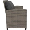 Lauko baldų komplektas Sodo sofa, 5 vietų, su pagalvėlėmis, pilka, poliratanas