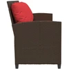 Lauko baldų komplektas Sodo sofa, 5 vietų, su pagalvėlėmis, ruda, poliratanas