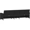 Lauko baldų komplektas Sodo sofa, 5 vietų, su pagalvėlėmis, juoda, poliratanas