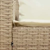 Lauko baldų komplektas Sodo sofa, 5 vietų, su pagalvėlėmis, smėlio spalvos, poliratanas