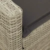 Sodo sofa, 5 vietų, su pagalvėlėmis, šviesiai pilka, poliratanas