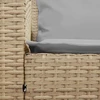 Lauko baldų komplektas Sodo sofa, 5 vietų, su pagalvėlėmis, smėlio spalvos, poliratanas