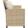 Lauko baldų komplektas Sodo sofa, 5 vietų, su pagalvėlėmis, smėlio spalvos, poliratanas