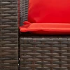 Lauko baldų komplektas Sodo sofa, 5 vietų, su pagalvėlėmis, ruda, poliratanas