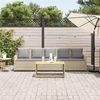 Lauko baldų komplektas Sodo sofa, 5 vietų, su pagalvėlėmis, smėlio spalvos, poliratanas