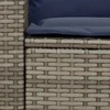 Lauko baldų komplektas Sodo sofa su pagalvėlėmis, pilkos spalvos, poliratanas