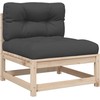 Lauko baldų komplektas Sodo sofos komplektas su pagalvėlėmis, 8 dalių, pušies masyvas