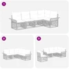 Lauko baldų komplektas Sodo Sofų Rinkinys 5 pcs Juoda poliratanas