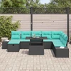 Sodo Sofų Rinkinys 9 vnt. poliratanas