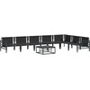 Sodo Sofų Rinkinys su pagalve 8 pcs Juoda Plienas