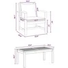 Lauko baldų komplektas Sodo Sofų Rinkinys 5 pcs Natūrali Kieto teka medžio
