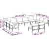 Sodo Sofų Rinkinys su pagalve 12 pcs Juoda Plienas