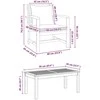 Lauko baldų komplektas Sodo Sofų Rinkinys 5 pcs Natūrali Kieto teka medžio