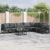 Sodo Sofų Rinkinys su pagalve 8 pcs Juoda Aliuminis