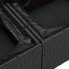 Lauko baldų komplektas Sodo Sofų Rinkinys 8 vnt. Juoda poliratanas