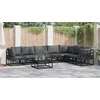 Sodo Sofų Rinkinys su pagalve 8 pcs Juoda Aliuminis