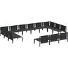 Sodo Sofų Rinkinys su pagalve 13 pcs Juoda Plienas