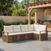 Sodo Sofų Rinkinys 5 vnt. Smėlio poliratanas