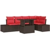 Sodo Sofų Rinkinys 6 vnt. Ruda poliratanas