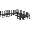 Sodo Sofų Rinkinys su pagalve 8 pcs Juoda Plienas
