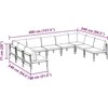 Sodo Sofų Rinkinys su pagalve 9 pcs Juoda Plienas