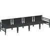 Sodo Sofų Rinkinys su pagalve 4 pcs Juoda Plienas