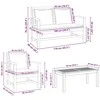 Lauko baldų komplektas Sodo Sofų Rinkinys 4 pcs Natūrali Kieto teka medžio