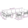 Sodo Sofų Rinkinys su pagalve 8 pcs Juoda Plienas