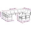 Sodo Sofų Rinkinys su pagalve 12 pcs Juoda Plienas