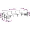 Sodo Sofų Rinkinys su pagalve 7 pcs Juoda Plienas