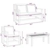 Sodo Sofų Rinkinys 4 pcs Natūrali Kieto teka medžio