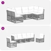 Lauko baldų komplektas Sodo Sofų Rinkinys 6 pcs Juoda poliratanas