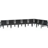 Sodo Sofų Rinkinys su pagalve 7 pcs Juoda Plienas