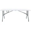 Sodo stalas su 2 suoliukais, baltas, 180cm, plienas ir HDPE