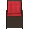 Lauko baldų komplektas Sodo suolas 2 pcs Ruda poliratanas