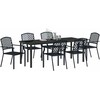 Sodo valgomojo komplektas 7 pcs Antracitas