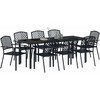Sodo valgomojo komplektas 9 pcs Antracitas