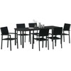 Sodo valgomojo komplektas 7 pcs Juoda