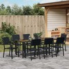 Sodo valgomojo komplektas 9 pcs Juoda