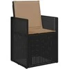 Lauko baldų komplektas Sodo valgomojo komplektas 7 pcs Antracito ir taupe PP