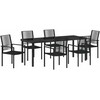 Sodo valgomojo komplektas 7 pcs Juoda