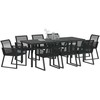 Sodo valgomojo komplektas 9 pcs Juoda