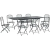 Lauko baldų komplektas Sodo valgomojo komplektas 9 pcs Antracito 212 x 90 x 76 cm